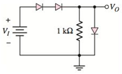 Chapter 1, Problem 1.42P, (a) The reversesaturation current of each diode in the circuit shown in Figure P1.42 is IS=61014A . 