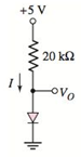 Chapter 1, Problem 1.47P, Find I and VO in each circuit shown in Figure P1.47 if (i) V=0.7V and (ii) V=0.6V . Figure P1.47 , example  1
