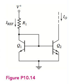 Chapter 10, Problem 10.14P, Consider the circuit shown in Figure P 10.14. The transistor Q2 is equivalentto two identical 