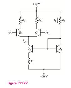 Chapter 11, Problem 11.29P, The transistor parameters for the circuit shown in Figure P 11.29 are =180,VBE(on)=0.7V (except for 