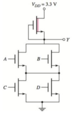 Chapter 16, Problem 16.27P, What is the logic function implemented by the circuit in Figure P16.27. Figure P16.27 