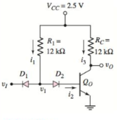Chapter 17, Problem 17.19P, Consider the DTL circuit shown in Figure P17.19. Assume =25 . (a) Determine the values of 