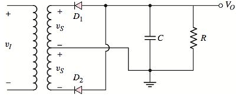 Chapter 2, Problem 2.12P, The fullwave rectifier circuit shown in Figure P2.12 has an input signal whose frequency is 60 Hz. 