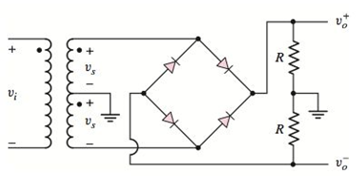 Chapter 2, Problem 2.14P, The circuit in Figure P2.14 is a complementary output rectifier. If S=26sin[2(60)t]V , sketch the 