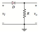 Chapter 2, Problem 2.1P, Consider the circuit shown in Figure P2.1. Let R=1k , V=0.6V , and rf=20 . (a) Plot the voltage 