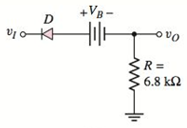Chapter 2, Problem 2.35P, Consider the circuits shown in Figure P2.35. Each diode cutin voltage is V=0.7V . (a) Plot O versus , example  2