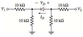 Chapter 2, Problem 2.57P, Let V=0.7V for the diode in the circuit in Figure P2.57. Determine ID,VD,VA , and VB for (a) 