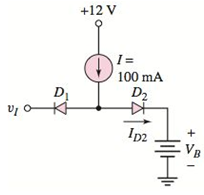 Chapter 2, Problem 2.60P, Let V=0.7V for each diode in the circuit shown in Figure P2.60. Plot ID2 versus I over the range 