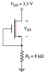 Chapter 3, Problem 3.10TYU, Consider the circuit shown in Figure 3.44. The transistor parameters are VTN=1.2V and kn=80A/V2 . 