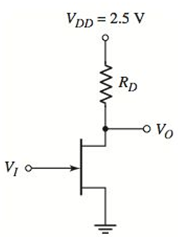 Chapter 3, Problem 3.18TYU, For the inverter circuit shown in Figure 3.68, the nchannel enhancementmode MESFET parameters are 