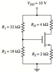 Chapter 3, Problem 3.26P, In the circuit in Figure P3.26, the transistor parameters are VTN=0.8V and Kn=0.5mA/V2 . Calculate 