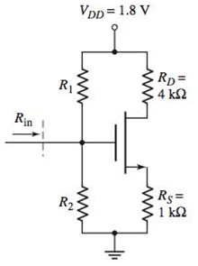 Chapter 3, Problem 3.33P, Consider the circuit shown in Figure P3.33. The transistor parameters are VTN=0.4V and kn=120A/V2 . 