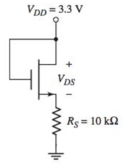 Chapter 3, Problem 3.8TYU, Consider the circuit in Figure 3.43. The transistor parameters are VTN=0.4V and kn=100A/V2 . Design 