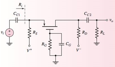 Chapter 4, Problem 4.10EP, Consider the circuit shown in Figure 4.35 with circuit parameters V+=5V , V=5V , RS=4k , RD=2k , 