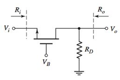 Chapter 4, Problem 4.45P, Figure P4.45 is the ac equivalent circuit of a commongate amplifier. The transistor parameters are 