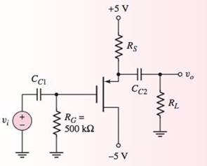 Chapter 4, Problem 4.8EP, The circuit and transistor parameters for the sourcefollower amplifier shown in Figure 4.29 are 