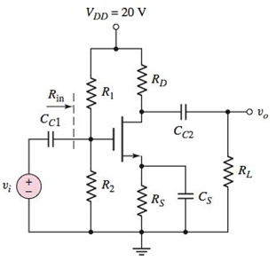 Chapter 4, Problem D4.29P, Design a commonsource amplifier, such as that in Figure P4.29, to achieve a smallsignal voltage gain 