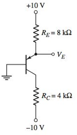 Chapter 5, Problem 5.10TYU, The bias voltages in the circuit shown in Figure 5.35 are V+=5V and V=5V . Assume that =85 . 