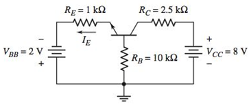 Chapter 5, Problem 5.11TYU, For the circuit shown in Figure 5.41, determine IE,IB,IC , and VCE , if =75 . (Ans. IB=15.1A , 