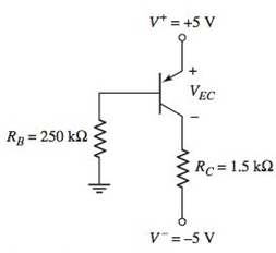Chapter 5, Problem 5.26P, The transistor shown in Figure P5.26 has =120 . Determine IC and VEC . Plot the load line and the 