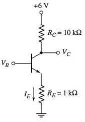 Chapter 5, Problem 5.32P, The current gain of the transistor in the circuit shown in Figure P5.32 is =150 . Determine IC,IE , 