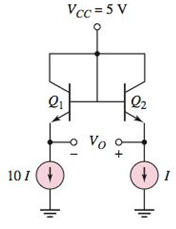 Chapter 5, Problem 5.41P, The circuit shown in Figure P5.41 is sometimes used as a thermometer. Assume the transistors Q1 and 