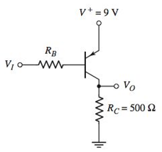 Chapter 5, Problem 5.47P, The current gain for the transistor in the circuit in Figure P5.47 is =60 . Determine RB such that 