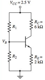 Chapter 5, Problem 5.50P, Reconsider Figure P5.49. The transistor current gain is =150 . The circuit parameters are changed to 