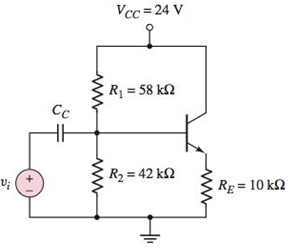 Chapter 5, Problem 5.52P, For the circuit shown in Figure P5.52, let =125 . (a) Find ICQ and VCEQ . Sketch the load line and 