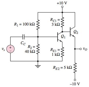 Chapter 5, Problem 5.79P, For each transistor in the circuit in Figure P5.79, =120 and the BE turn on voltage is 0.7 V. 