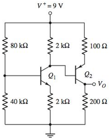Chapter 5, Problem 5.82P, Consider the circuit shown in Figure P5.82. The current gain for the npn transistor is n=120 and for 
