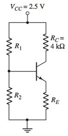Chapter 5, Problem D5.66P, The range of ß for the transistor in the circuit in Figure P5.66 is 80120 . Design a biasstable 