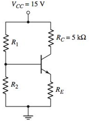 Chapter 5, Problem D5.67P, The nominal Q-point of the circuit in Figure P5.67 is ICQ=1mA and VCEQ=5V , for =60 . The current 