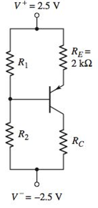 Chapter 5, Problem D5.72P, Consider the circuit shown in Figure P5.72. (a) The nominal transistor current gain is =80 . Design 