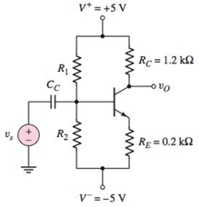 Chapter 6, Problem 6.12P, The parameters of the transistor in the circuit in Figure P6.12 are =150 and VA= . (a) Determine R1 