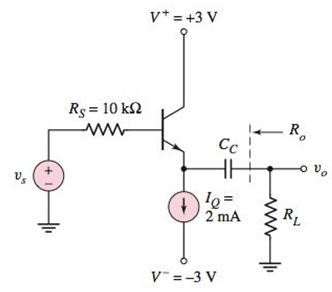 Chapter 6, Problem 6.48P, Consider the emitterfollower amplifier shown in Figure P6.48. The transistor parameters are =100 and 