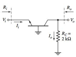 Chapter 6, Problem 6.59P, Figure P6.59 is an ac equivalent circuit of a commonbase amplifier. The transistor parameters are 