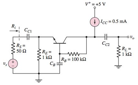 Chapter 6, Problem 6.66P, For the circuit shown in Figure P6.66, the transistor parameters are =100 and VA= . (a) Determine 