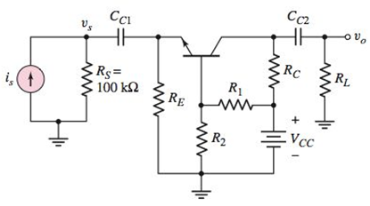 Chapter 6, Problem 6.67P, The parameters of the circuit in Figure P6.67 are VCC=9V , RL=4k , RC=6k , RE=3k , R1=150k , and 