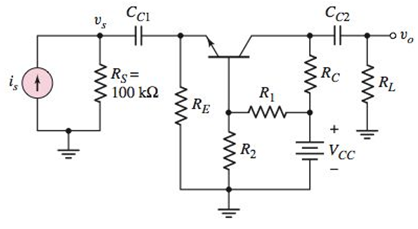 Chapter 6, Problem 6.68P, For the commonbase circuit shown in Figure P6.67, letandThe transistor parameters areand(a) Design , example  8