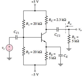 Chapter 6, Problem 6.7TYU, For the circuit in Figure 6.39, let =125 , VBE(on)=0.7V , and VA=200V V. (a) Determine the 