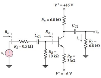 Chapter 6, Problem 6.26P, For the transistor in the circuit in Figure P6.26, the parameters are =100 and VA= . (a) Determine 