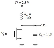 Chapter 7, Problem 7.14P, The transistor shown in Figure P7.14 has parameters VTN=0.4V , Kn=0.4mA/V2 ,and =0 . The transistor 