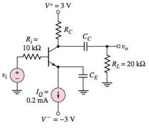 Chapter 7, Problem 7.32P, Consider the circuit shown in Figure P7.32. The transistor parameters are =120 , VBE(on)=0.7V , and 
