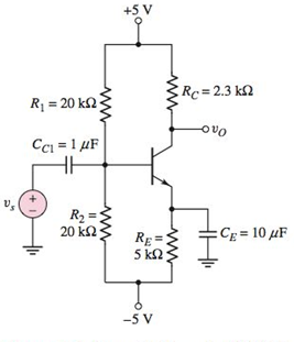 Chapter 7, Problem 7.5TYU, The commonemitter circuit shown in Figure 7.34 contains both a coupling capacitor and an emitter 