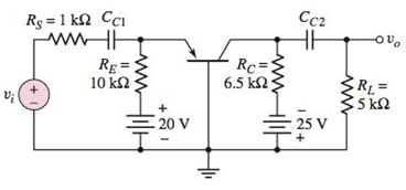 Chapter 7, Problem 7.71P, Repeat Problem 7.70 for the commonbase circuit in Figure P7.71. Assume VEB(on)=0.7V for the pnp 