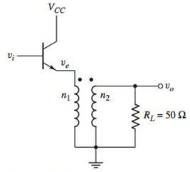 Chapter 8, Problem 8.35P, A BJT emitter follower is coupled to a load with an ideal transformer, as shown in Figure P8.35. The 