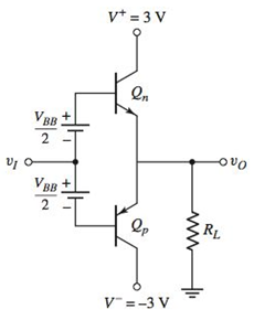 Chapter 8, Problem 8.8TYU, Consider the classAB output stage shown in Figure 8.37. The transistor parameters are n=100 and 