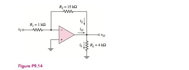 Chapter 9, Problem 9.14P, (a) The input to the circuit shown in Figure P9.14 is vI=0.2V . (i) Whatis vo ? (ii) Determine i2,i0 