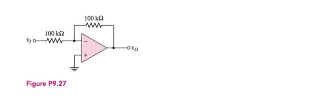 Chapter 9, Problem 9.27P, (a) Consider the op-amp circuit in Figure P9.27. The open-loop gain of the op-amp is Aod=2.5103 . 